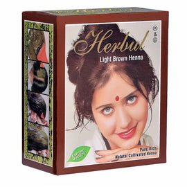 HERBUL LIGHT BROWN HENNA   (10gm X 6 Packs)