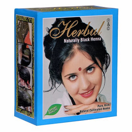 HERBUL  NATURALLY BLACK HENNA  (10gm x 6 packs)