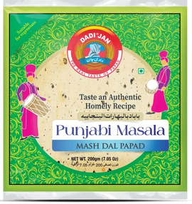 DADI JAN  PUNJABI MASALA PAPAD "MASH DAL"  200g