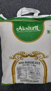 AKSHAR - SONA MASOORI RAW RICE - 5 Kg