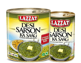 LAZZAT - DESI SARSON KA SAAG (CURRIED MUSTARD LEAVES) - 425g